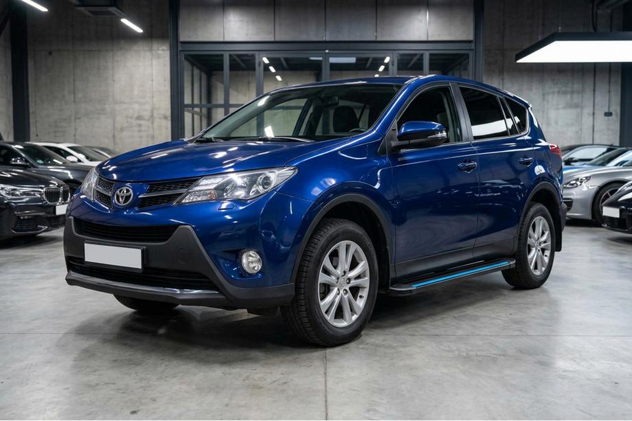 Toyota Rav 4 2013-2018 гг. Боковые Подножки Maya Blue (2 шт., Алюминий) Фото 1