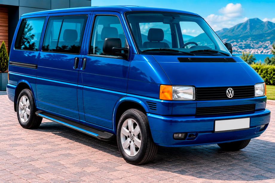Volkswagen T4 Caravelle/Multivan 1990–2003 гг. Боковые Подножки Maya Blue (2 шт., Алюминий) Фото 1