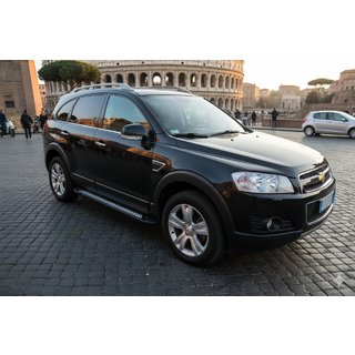 Боковые Подножки Vision New Black (2 шт., Алюминий) Chevrolet Captiva 2006-2019 гг. фото 1