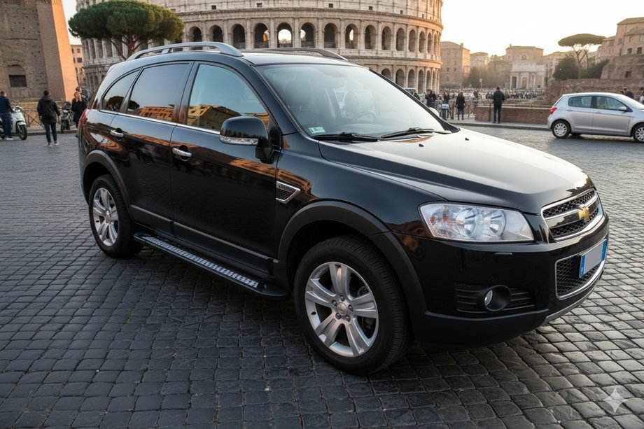 Chevrolet Captiva 2006-2019 гг. Боковые Подножки Vision New Black (2 шт., Алюминий) 2006-2015