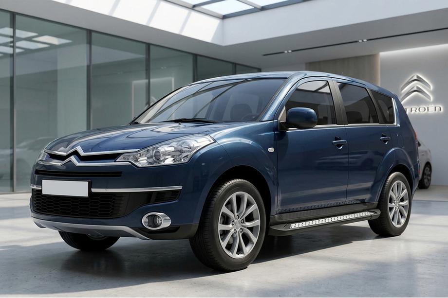 Citroen C-Crosser 2007-2013 гг. Боковые пороги New Vision Black (2 шт., алюминий) Image