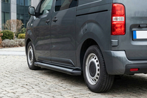 Citroen Jumpy 2007–2017 гг. Боковые пороги New Vision Black (2 шт., алюминий) фото 1