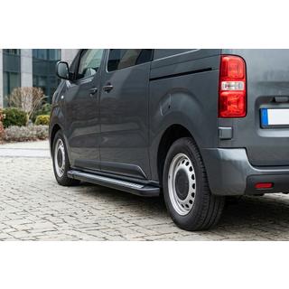 Боковые пороги New Vision Black (2 шт., алюминий) Citroen Jumpy 2007–2017 гг. фото 1