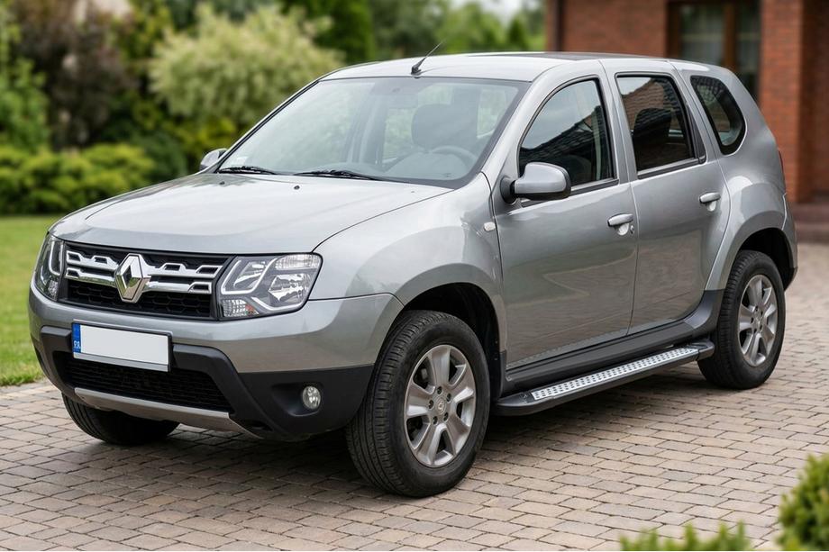 Dacia Duster 2008-2018 гг. Боковые пороги New Vision Black (2 шт., алюминий) Image