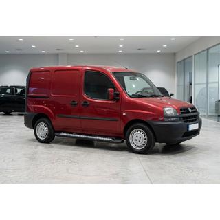 Боковые пороги New Vision Black (2 шт., алюминий) Fiat Doblo I 2001-2005 гг. фото 1
