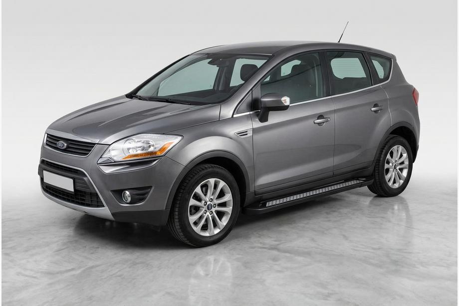 Ford Kuga 2008-2013 гг. Боковые пороги New Vision Black (2 шт., алюминий) Фото 1