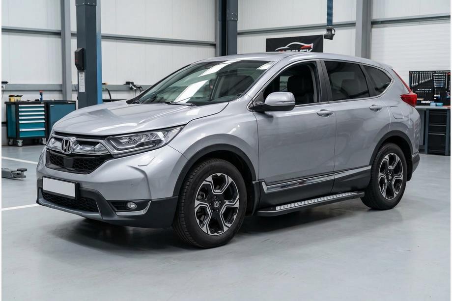 Honda CRV 2017-2022 гг. Боковые пороги New Vision Black (2 шт., алюминий) Фото 1
