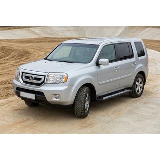 Боковые пороги New Vision Black (2 шт., алюминий) Honda Pilot 2008-2015 гг. фото 1