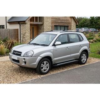 Боковые пороги New Vision Black (2 шт., алюминий) Hyundai Tucson JM 2004- гг. фото 1