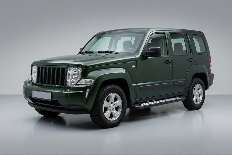 Jeep Cherokee/Liberty 2007-2013 гг. Боковые Подножки Vision New Black (2 шт., Алюминий) Фото 1