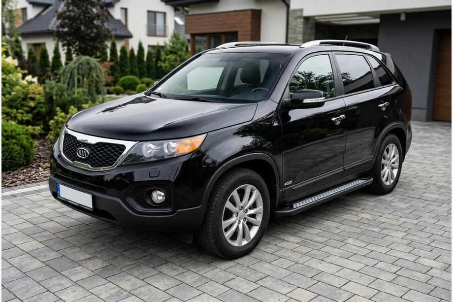 Kia Sorento II XM 2009-2014 гг. Боковые пороги New Vision Black (2 шт., алюминий) 2013-2016 Фото 1