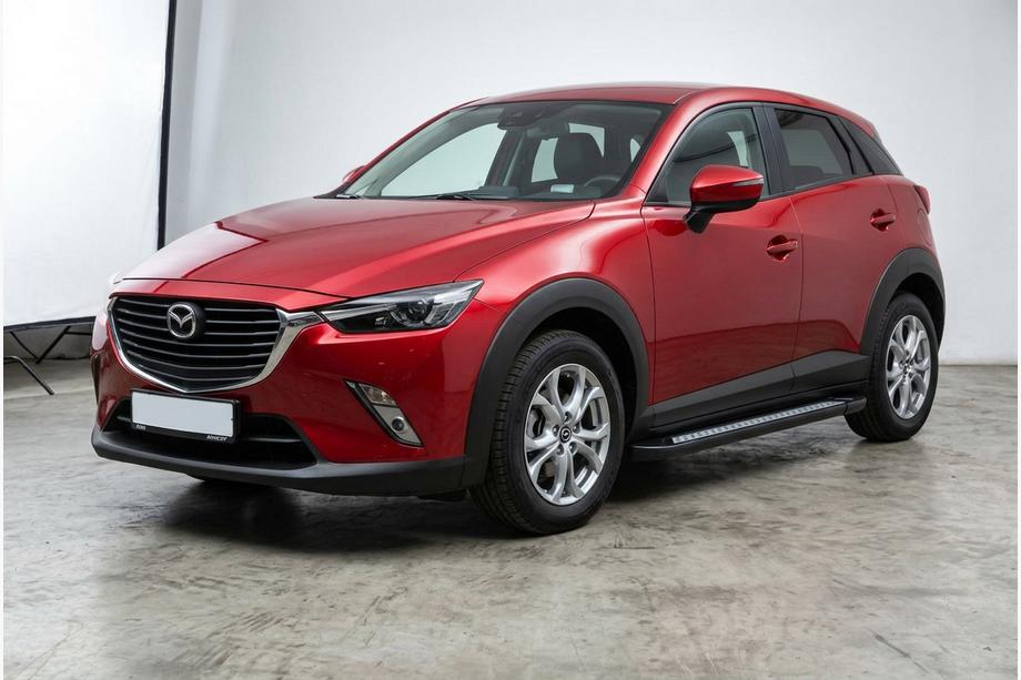 Mazda CX-3 2015- гг. Боковые Подножки Vision New Black (2 шт., Алюминий) Image