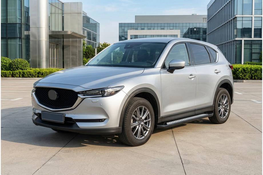 Mazda CX-5 2017–2025 гг. Боковые пороги New Vision Black (2 шт., алюминий) Фото 1