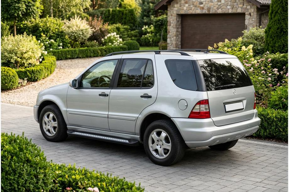 Mercedes ML W163 1997-2005 гг. Боковые пороги New Vision Black (2 шт., алюминий) Фото 1