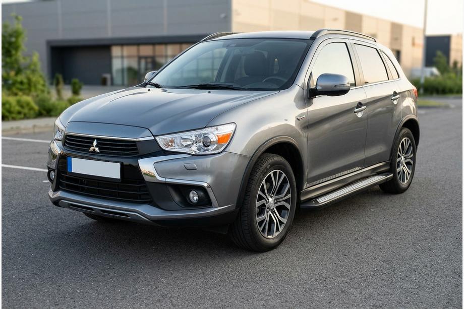 Mitsubishi ASX 2010-2023 гг. Боковые пороги New Vision Black (2 шт., алюминий) Фото 1