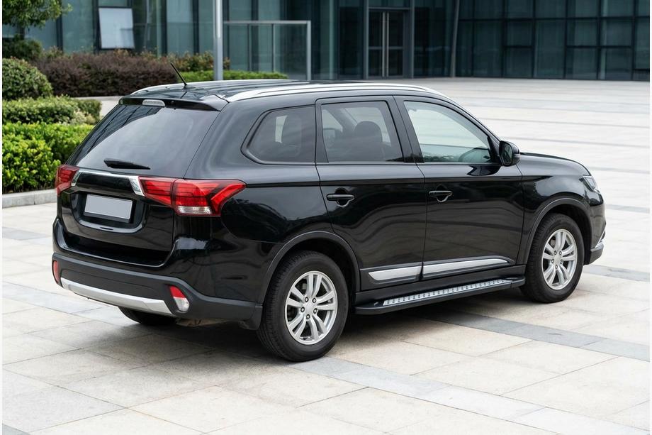 Mitsubishi Outlander 2012-2021 гг. Боковые пороги New Vision Black (2 шт., алюминий) Фото 1