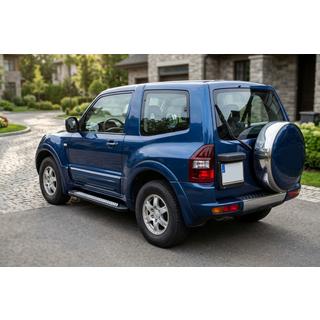 Боковые пороги New Vision Black (2 шт., алюминий) Mitsubishi Pajero Wagon III 1999-2006 гг. фото 1