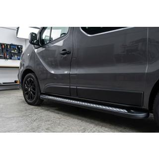 Боковые пороги New Vision Black (2 шт., алюминий) Nissan NV300/Primastar 2016- гг. фото 1