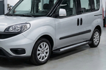 Opel Combo 2012-2018 гг. Боковые пороги New Vision Black (2 шт., алюминий) фото 1