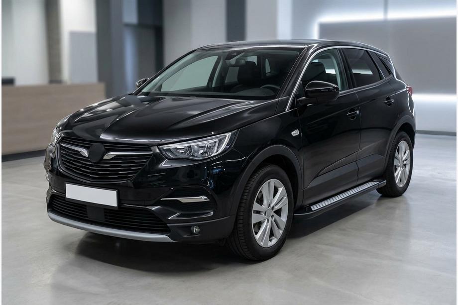 Opel Grandland X 2017- гг. Боковые пороги New Vision Black (2 шт., алюминий) Фото 1