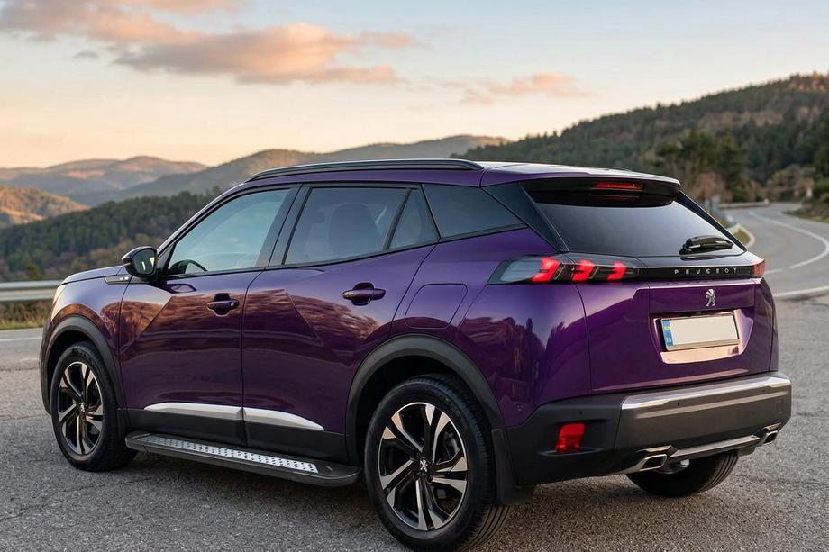 Peugeot 3008 2016-2023 гг. Боковые пороги New Vision Black (2 шт., алюминий)