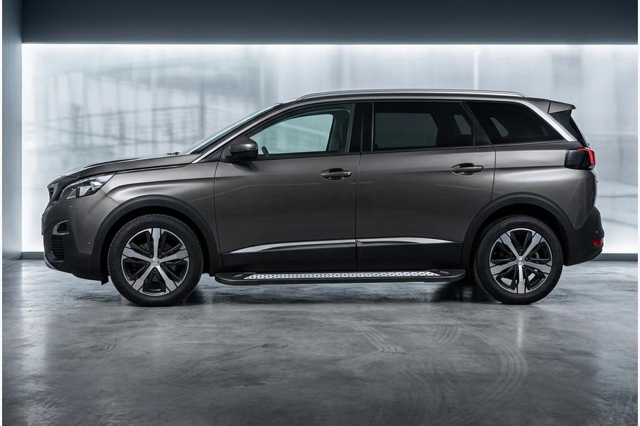 Peugeot 5008 2016-2023 гг. Боковые пороги New Vision Black (2 шт., алюминий) Фото 1