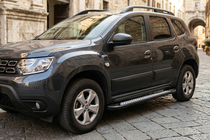 Renault Duster 2018-2024 гг. Боковые пороги New Vision Black (2 шт., алюминий) фото 1