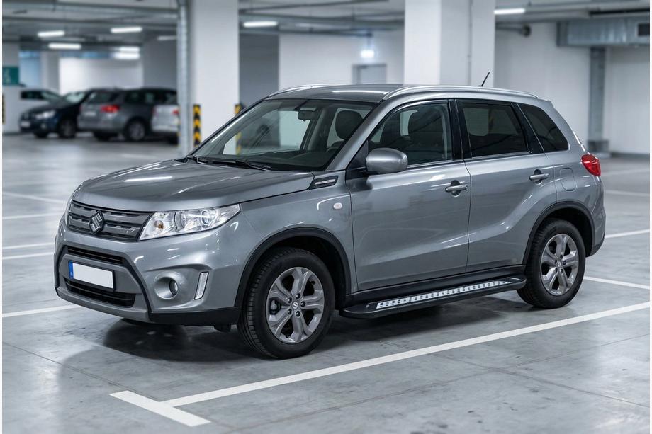 Suzuki Vitara 2015- гг. Боковые пороги New Vision Black (2 шт., алюминий) Фото 1