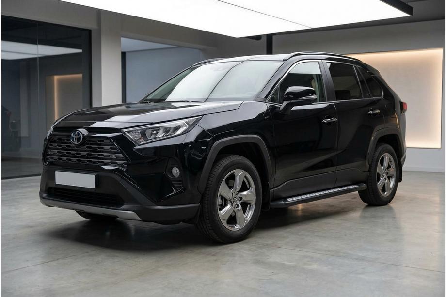 Toyota Rav 4 2019–2025 гг. Боковые пороги New Vision Black (2 шт., алюминий) Фото 1