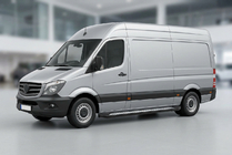 Volkswagen Crafter 2006-2016 гг. Боковые пороги New Vision Black (2 шт., алюминий) Long/ExtraLong фото 1