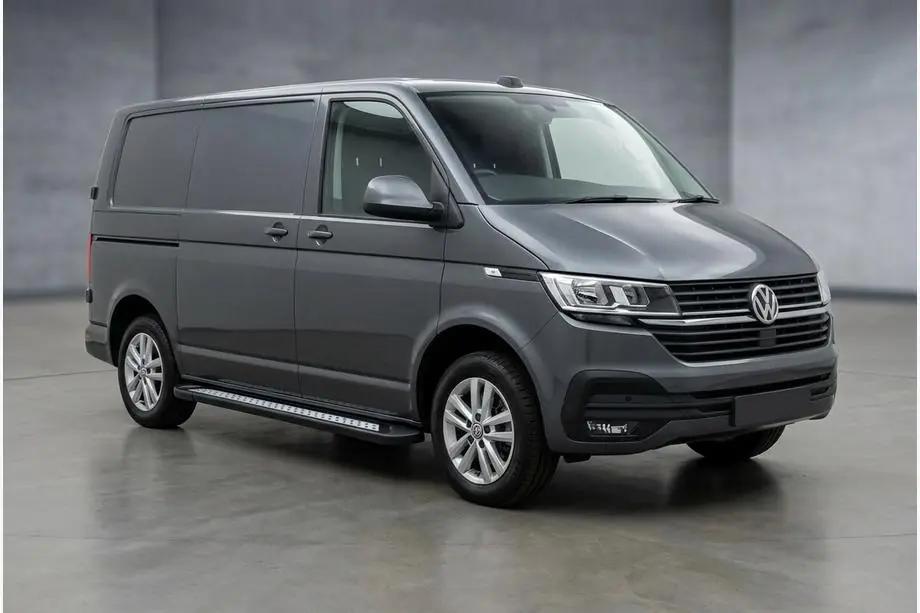 Volkswagen T6 2015-2024 гг. Боковые пороги New Vision Black (2 шт., алюминий) Фото 1