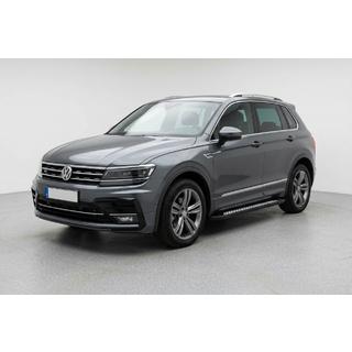 Боковые пороги New Vision Black (2 шт., алюминий) Volkswagen Tiguan 2016-2023 гг. фото 1
