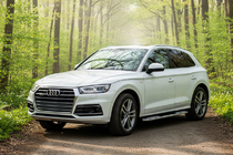 Audi Q5 2017-2025 гг. Боковые Подножки Tayga V2 (2 шт., Алюминий) фото 1
