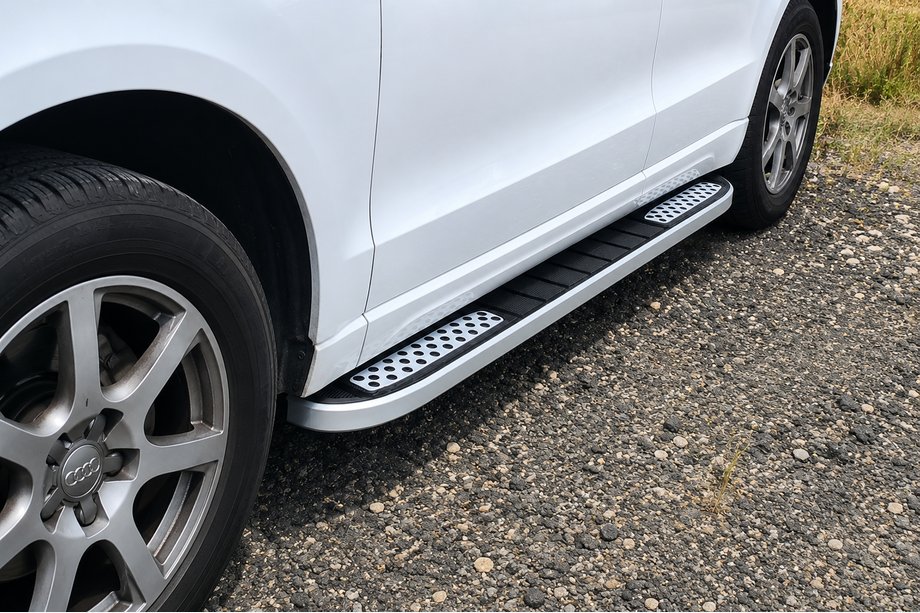 Audi Q5 2017-2025 гг. Боковые Подножки Tayga V2 (2 шт., Алюминий) Фото 4