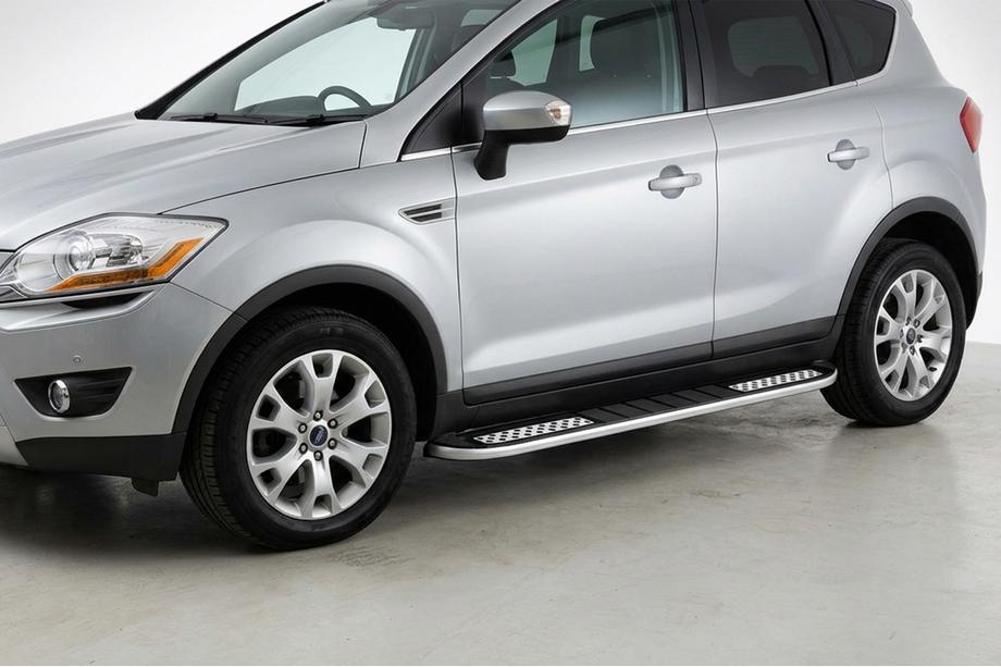 Ford Kuga 2008-2013 гг. Боковые Подножки Tayga V2 (2 шт., Алюминий) Фото 1