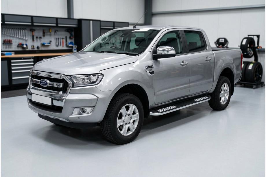 Ford Ranger 2011–2022 гг. Боковые Подножки Tayga V2 (2 шт., Алюминий) Фото 1