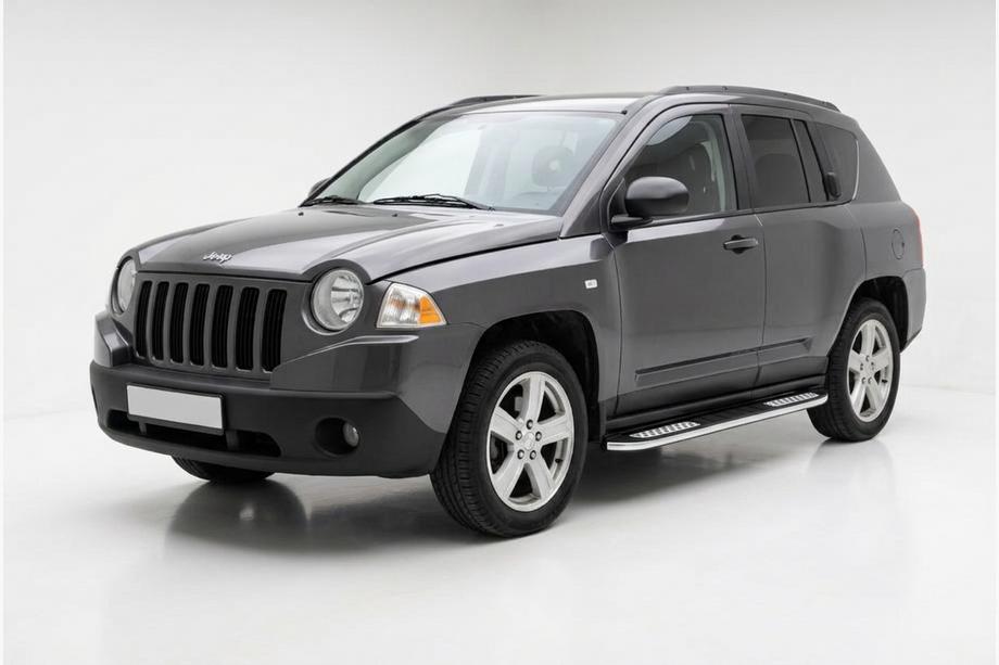 Jeep Compass 2006-2016 гг. Боковые Подножки Tayga V2 (2 шт., Алюминий) Фото 1