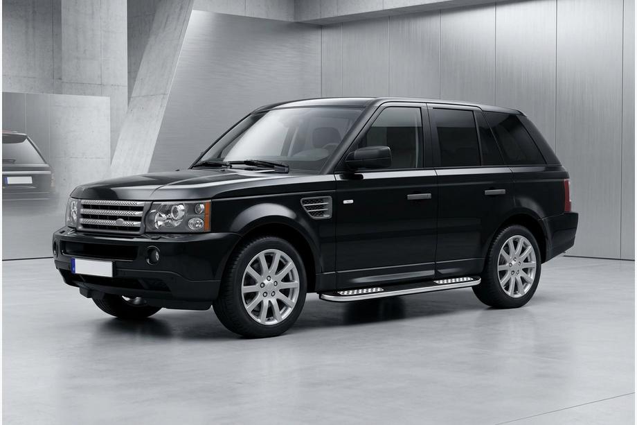 Range Rover Sport 2005-2013 гг. Боковые Подножки Tayga V2 (2 шт., Алюминий) Фото 1