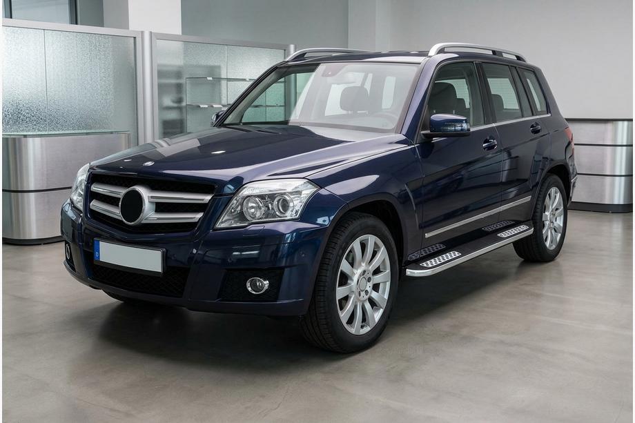 Mercedes GLK class X204 2008-2015 гг. Боковые Подножки Tayga V2 (2 шт., Алюминий) Фото 1