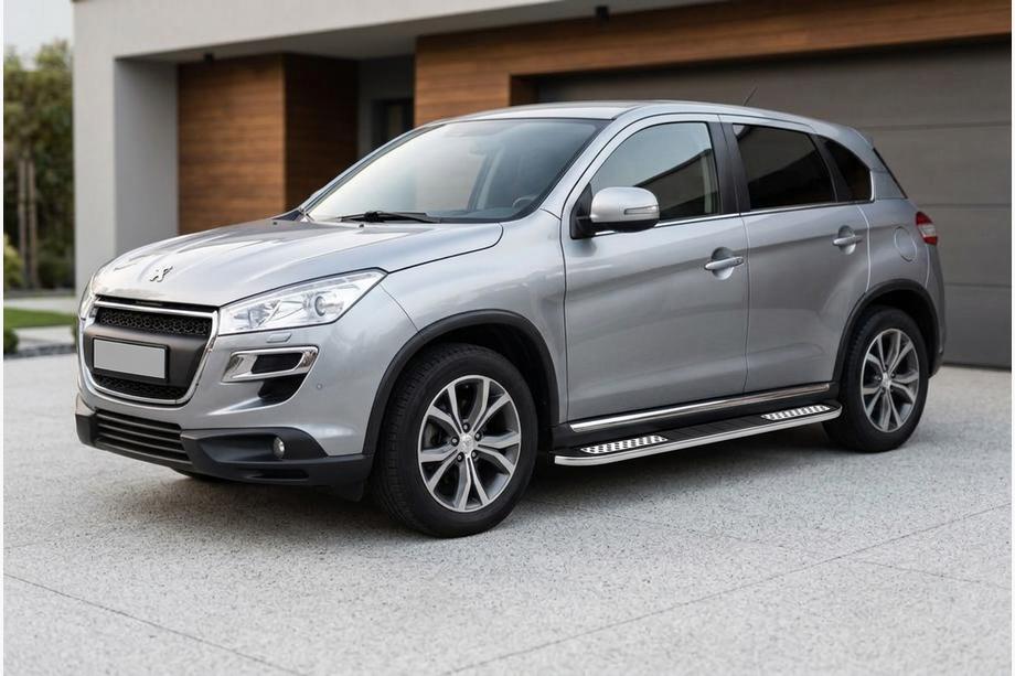 Peugeot 4008 2012-2017 гг. Боковые Подножки Tayga V2 (2 шт., Алюминий) Фото 1