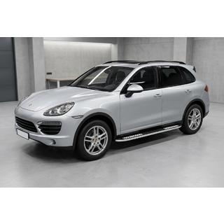 Боковые Подножки Tayga V2 (2 шт., Алюминий) Porsche Cayenne 2010-2017 гг. фото 1