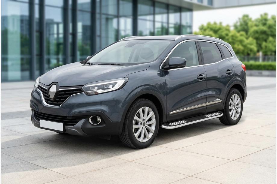 Renault Kadjar 2015-2022 гг. Боковые Подножки Tayga V2 (2 шт., Алюминий) Image