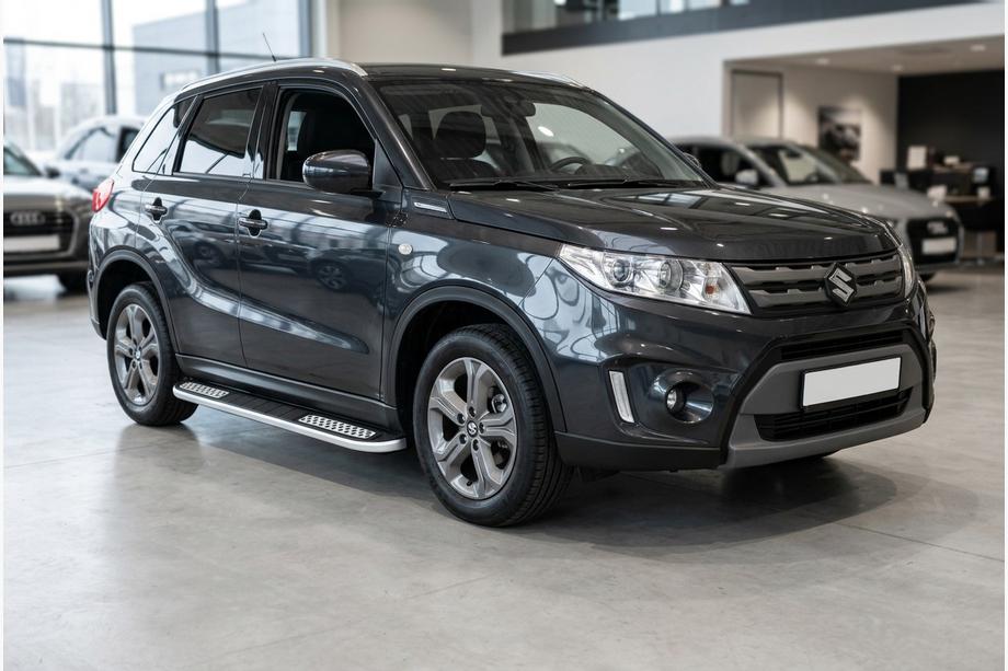 Suzuki Vitara 2015- гг. Боковые Подножки Tayga V2 (2 шт., Алюминий) Фото 1