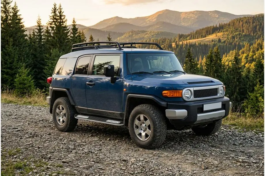 Toyota FJ Cruiser 2006-2022 гг. Боковые Подножки Tayga V2 (2 шт., Алюминий) Фото 1