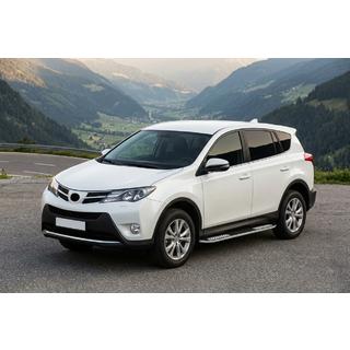 Боковые Подножки Tayga V2 (2 шт., Алюминий) Toyota Rav 4 2013-2018 гг. фото 1
