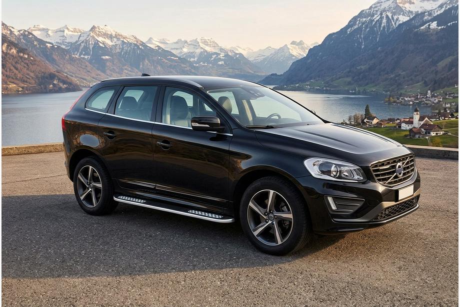 Volvo XC60 2009-2017 гг. Боковые Подножки Tayga V2 (2 шт., Алюминий) Фото 1