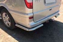 Mercedes Viano 2004-2014 гг. Задние Угловые Дуги AK003 (2 шт, Нержавейка) фото 1