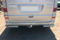 Mercedes Viano 2004-2014 гг. Задние Угловые Дуги AK003 (2 шт, Нержавейка) фото 5