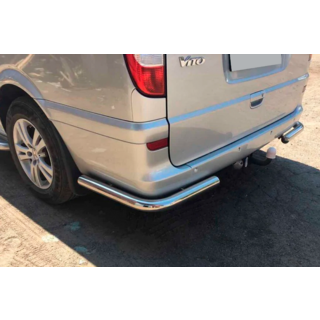 Задние Угловые Дуги AK003 (2 шт, Нержавейка) Mercedes Viano 2004-2014 гг. фото 1