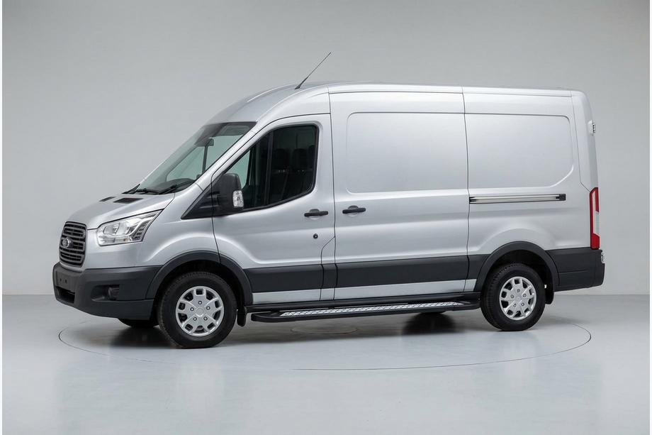 Ford Transit 2014- гг. Боковые пороги New Vision Black (2 шт., алюминий) Фото 1